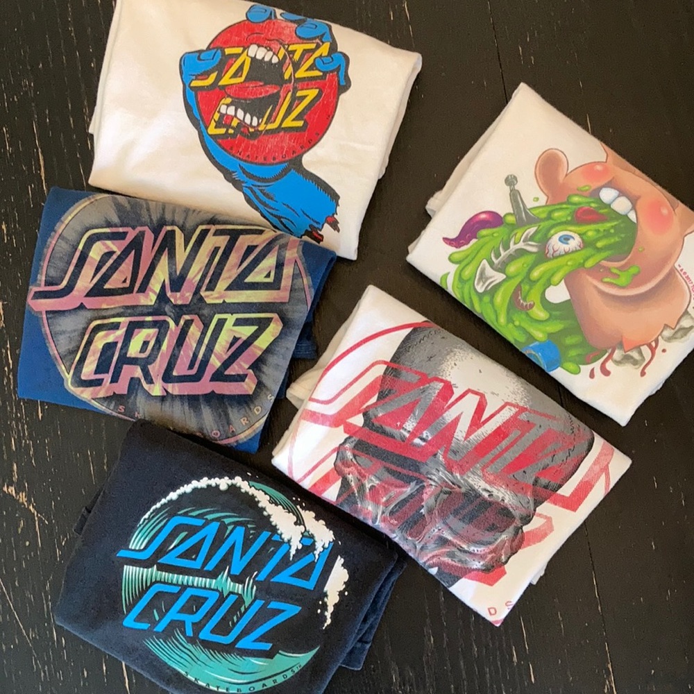 Lot of Santa Cruz tshirts